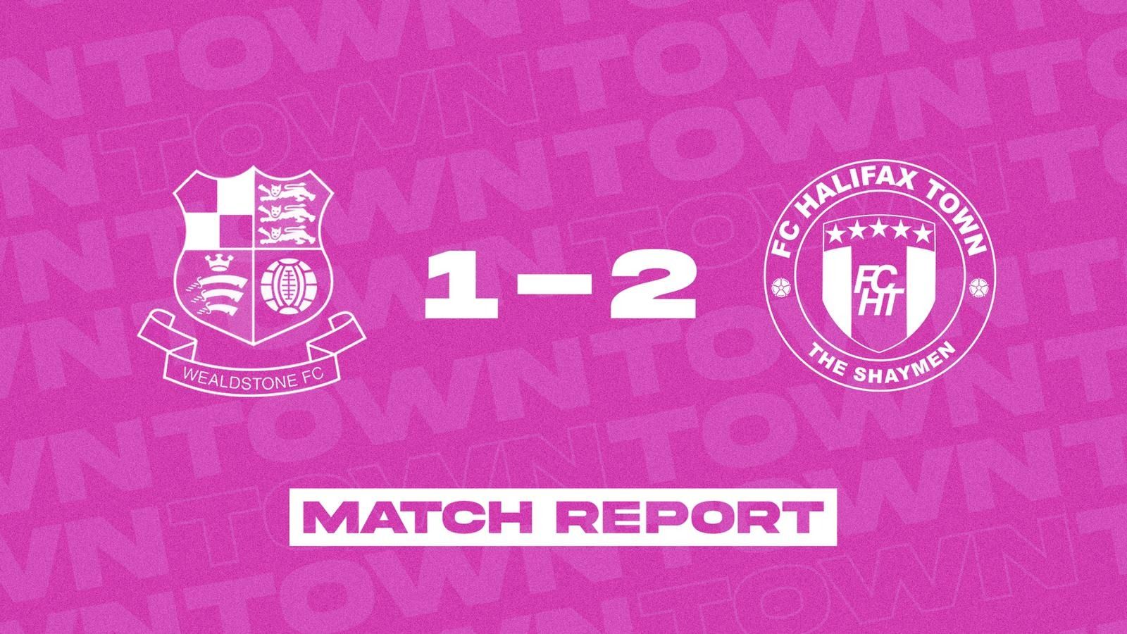 Wealdstone Match Report FC Halifax Town